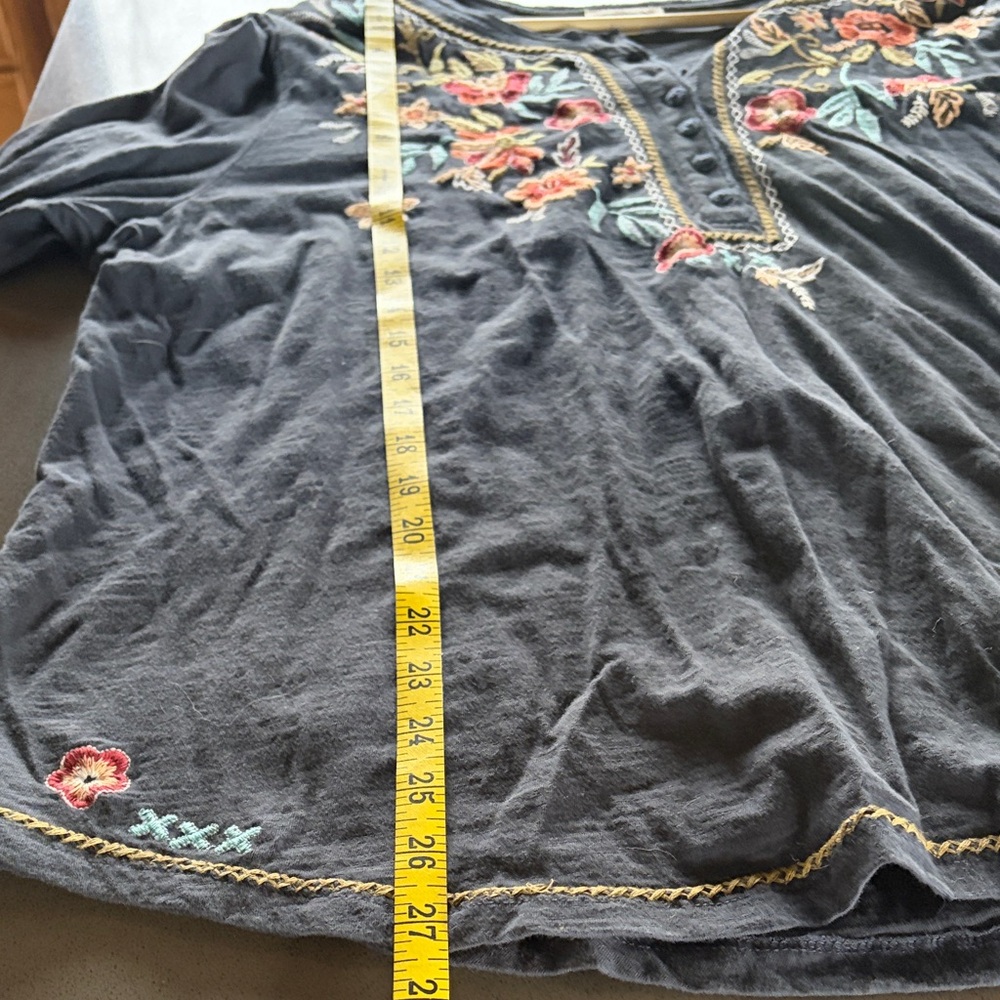 Sundance Slate Long-Sleeve Henley with Floral Embroidery - Picture 7 of 7